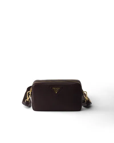 Prada Small Leather Shoulder Bag In Pink