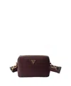 Prada Small Leather Shoulder Bag In Burgundy