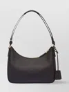 Prada Small Leather Shoulder Bag Saffiano In Black