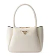 Prada Small Leather Top-handle Bag In White