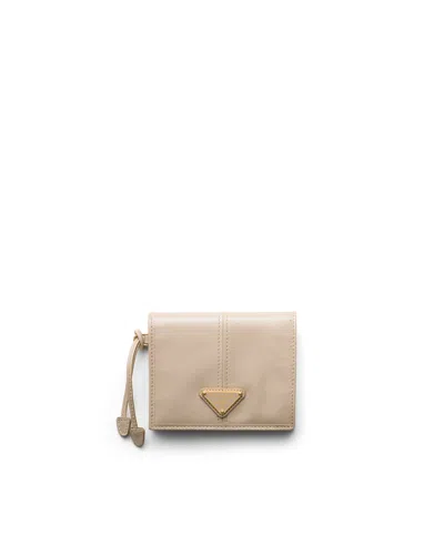 Prada Kleine Geldbörse Aus Leder In Neutral