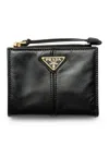 Prada Small Leather Wallet In Black