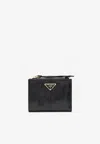 Prada Small Leather Wallet In Black