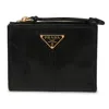 Prada Small Leather Wallet In Black