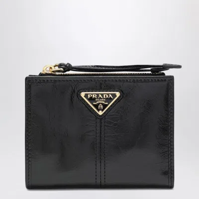 Prada Small Leather Wallet In Black