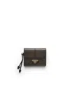 Prada Small Leather Wallet In Brown