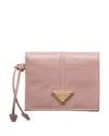 Prada Small Leather Wallet In Brown