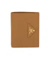 Prada Small Leather Wallet In F0632 Nero 1
