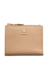 Prada Small Leather Wallet In Neutral