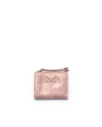 Prada Kleine Geldbörse Aus Leder In Pink