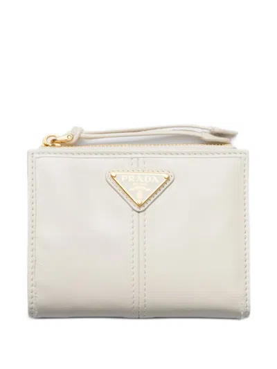 Prada Small Leather Wallet In Pink