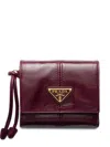 Prada Small Leather Wallet In Red
