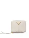 Prada Small Leather Wallet In White