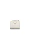 Prada Small Leather Wallet In White
