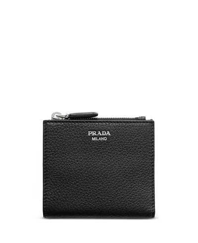 Prada Small Leather Wallet In White