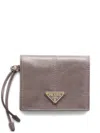 Prada Small Logo-detail Wallet In Brown
