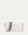 Prada Small Logo Pebbled Leather Crossbody Bag