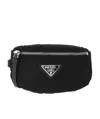 Prada Small Logo-plaque Pouch In Black