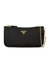Prada Re-edition 2000 Chain Shoulder Bag In Black