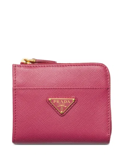 Prada Small Saffiano Leather Zipper Wallet