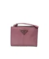 Prada Small Logo Wallet In Pink