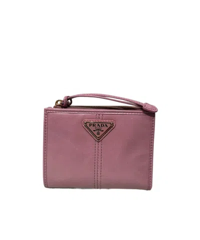 Prada Small Logo Wallet In Pink