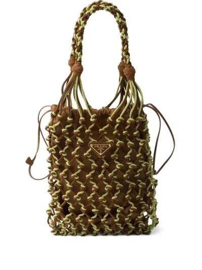 Prada Small Macramé Tote Bag