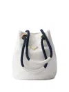 Prada Small Mariner Bucket Bag In White