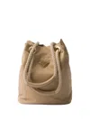 Prada Small Mariner Re-nylon Bucket Bag In Neutrals