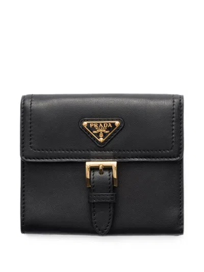 Prada Small Nappa Leather Wallet In Black