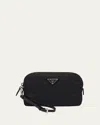 Prada Small Nylon Cosmetic Pouch Bag In Black