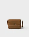 Prada Small Padded Re-nylon Shoulder Bag In Brandy
