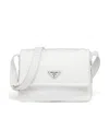 Prada Small Padded Re-nylon Shoulder Bag In White