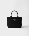 Prada Small Padded Re-nylon Tote In Black