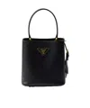 Prada Saffiano Leather Panier Top-handle Bag In Black