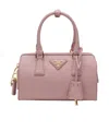 Prada Small Peach Pink Saffiano Leather Handbag