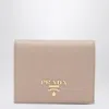 Prada Small Powder-pink Saffiano Wallet In Neutral