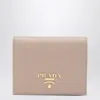 Prada Small Powder-pink Saffiano Wallet In Neutral