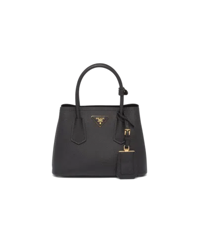 PRADA SMALL PRADA DOUBLE SAFFIANO LEATHER BAG