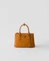 Prada Small Galleria Leather Top-handle Bag In Amber
