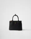 Prada Galleria Medium Leather Top-handle Bag In Black