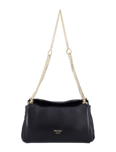Prada Leather Bag In Blue