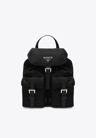 Prada Small Re-edition 1978 Backpack In Black