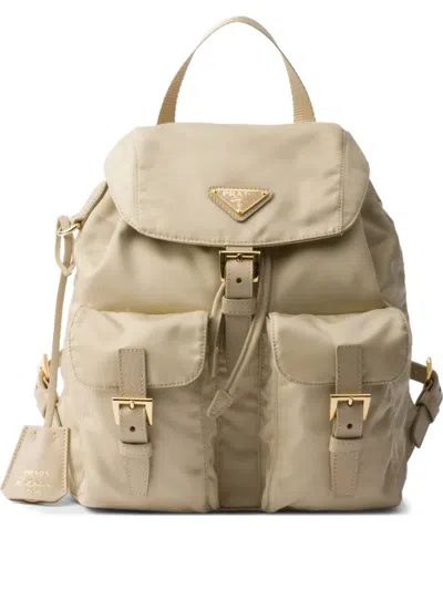 Prada Small Re-edition 1978 Backpack In Neutrals