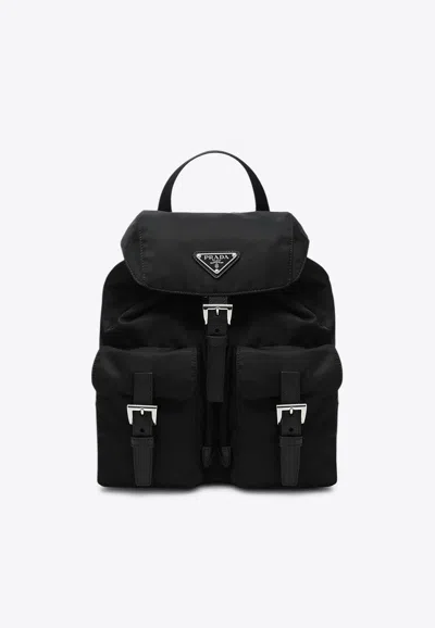 Prada Small Re-edition 1978 Nylon Backpack In Black