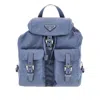 Prada Small Re-nylon Backpack In Blue