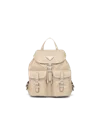 Prada Small Logo-plaque Backpack In Desert Beige