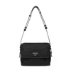 Prada Small Padded Re-nylon Shoulder Bag In Black