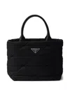 Prada Small Re-nylon Padded Tote Bag In Black