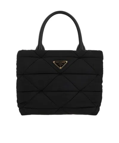 Prada Small Re-nylon Shoulder Bag In Black